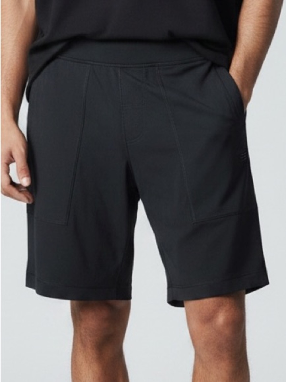 Lululemon Men's 10" Shorts Activewear Black Built-in Brief / Lined Size S